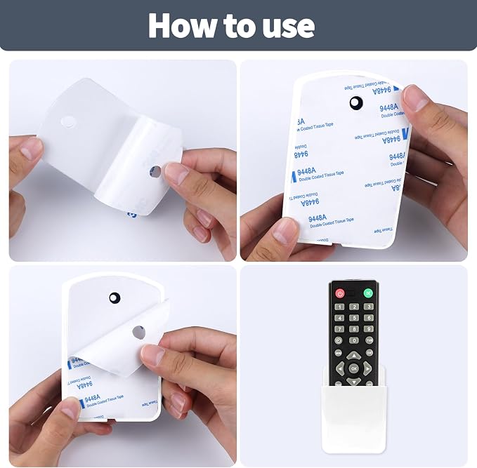6 PCS Remote Control Holders Wall Mount, Self Adhesive TV Air Conditioner - Image 5