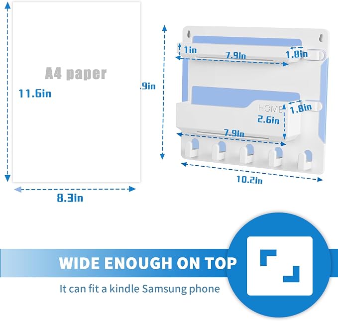 Bedside Wall Mount Shelf, Adhesive Organizer - Image 4