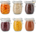 25oz Airtight Glass Jars with Lids, Beans & Spices by Snaiio