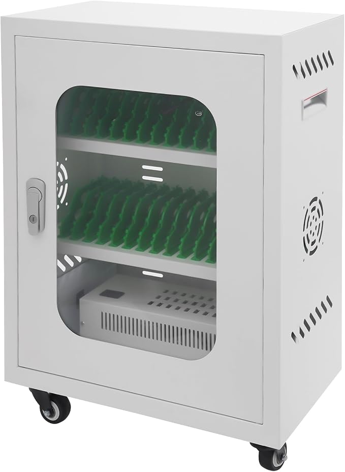 30 Slots Cell Phones Charging Station, Rechargeable Cellphone Locker Storage by QUEWATSA
