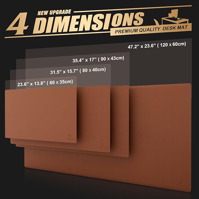 K KNODEL Large Office Leather Desk Mat, Mouse and Keyboard Pad, Computer and - Image 6