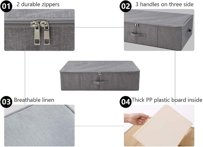 iwill CREATE PRO Under Bed Storage Container, Underbed Shoe Storage Organizer - Image 2