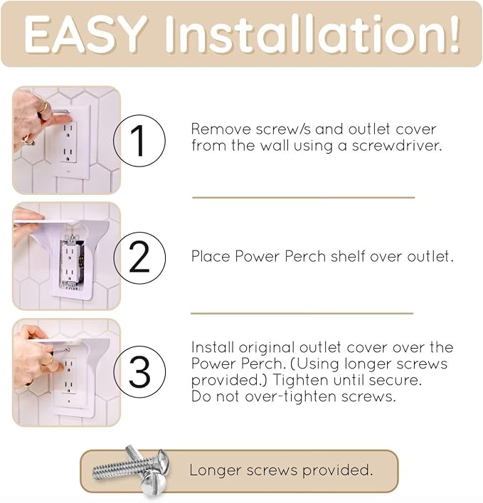 Storage Theory Power Perch Double Wall Outlet Shelf - Image 5