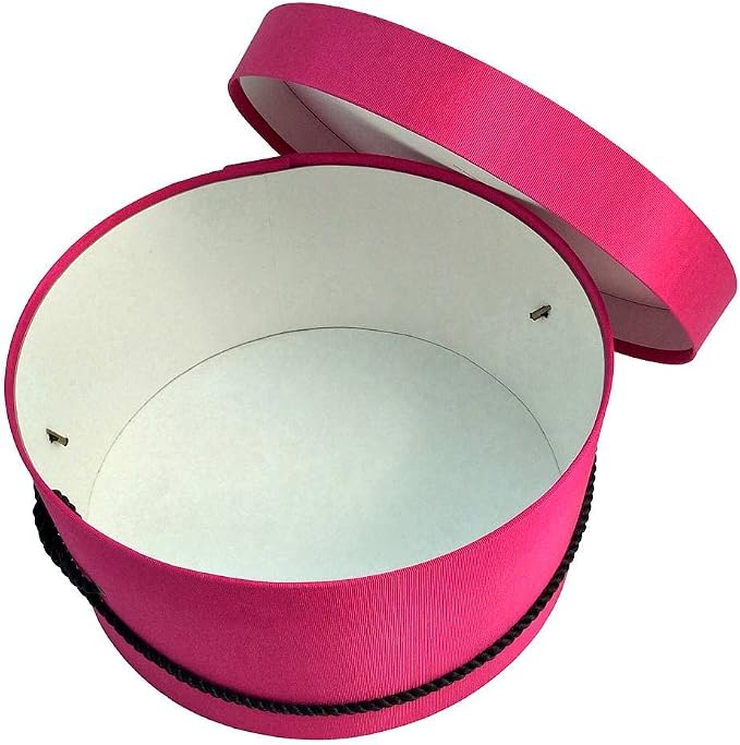 Sarah's Hat Boxes Classic Cerise Hat Box – 11" x 5.5" Handmade in USA – - Image 2