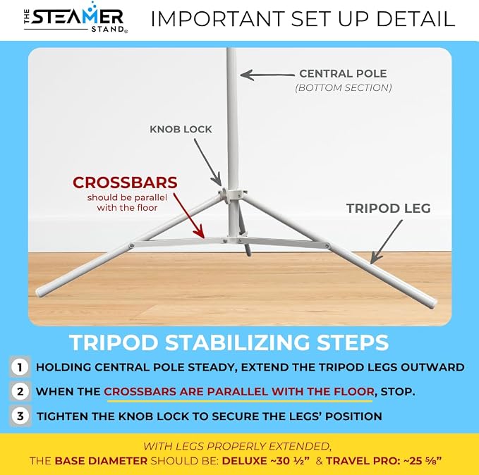 Travel Pro | Adjustable Standing Garment Steaming Rack - Image 6