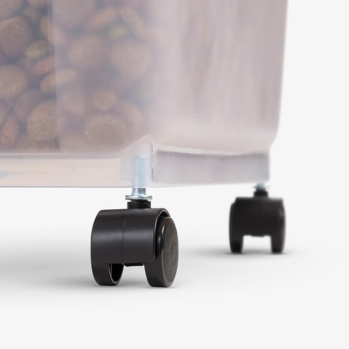IRIS USA Dog Food Storage Container 40 lbs, Attachable Wheels, & Included Scoop - Image 7