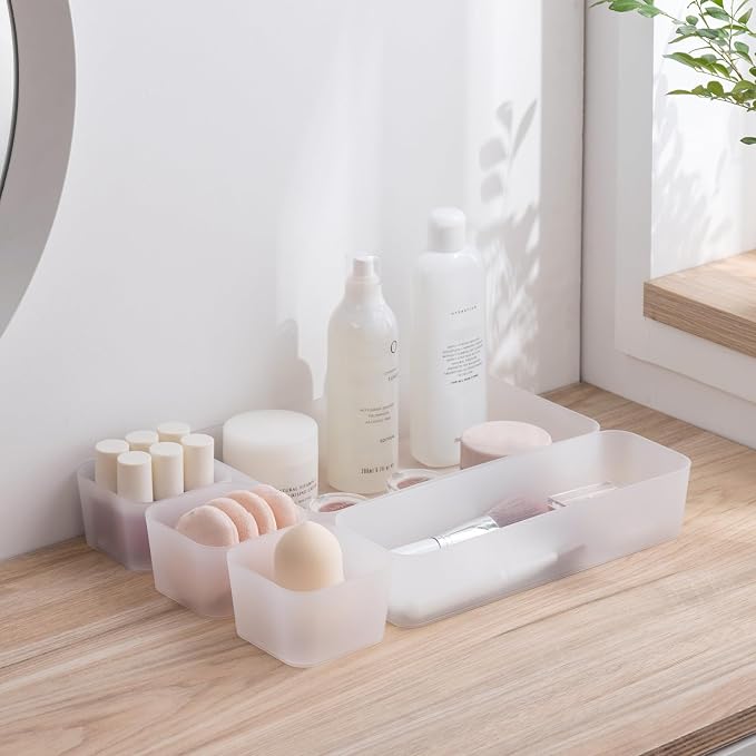 Poeland 10 Pcs Drawer Organizer Tray Storage Box - Image 7