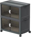 Stackable Storage Bins with Lids and Wheels by ONAIL