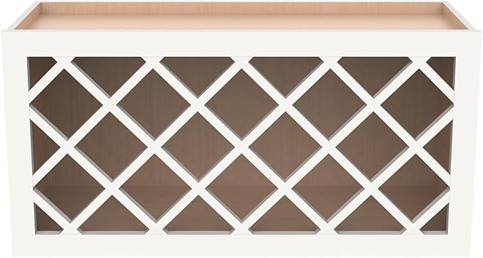 Origami Solid Wood RTA Wine Bottle Rack Wall Cabinet - Image 4