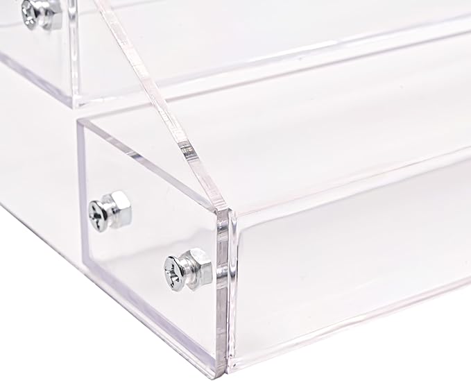 Kingtaily Widen 4 Tiers Stand Shelf Holder Clear Acrylic Rack - Image 6
