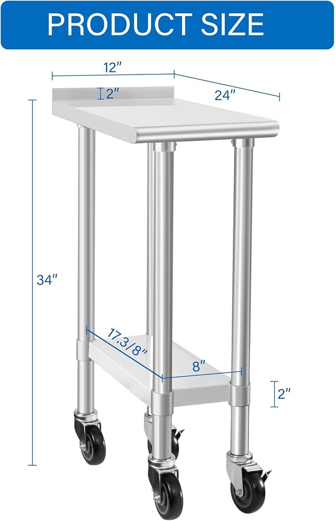 HARDURA Stainless Steel Commercial Work Table - Image 2
