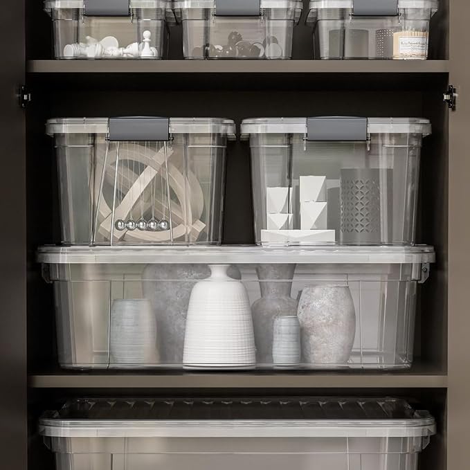 Superio Clear Storage Box with Lid, 36 Quart Plastic Container Bins - Image 9