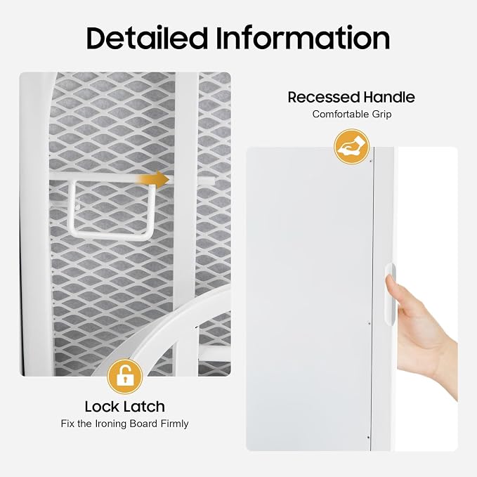 Wall Mounted Ironing Board Cabinet, Swiveling Ironing Board - Image 7