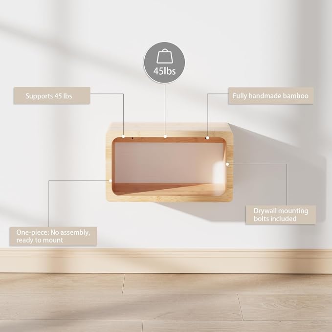 Bamboo Floating Nightstand - Image 3