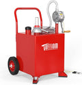 TUFFIOM 15 Gallon Fuel Gas Caddy w/Wheels & Manual Siphon Pump, Portable Diesel by TUFFIOM