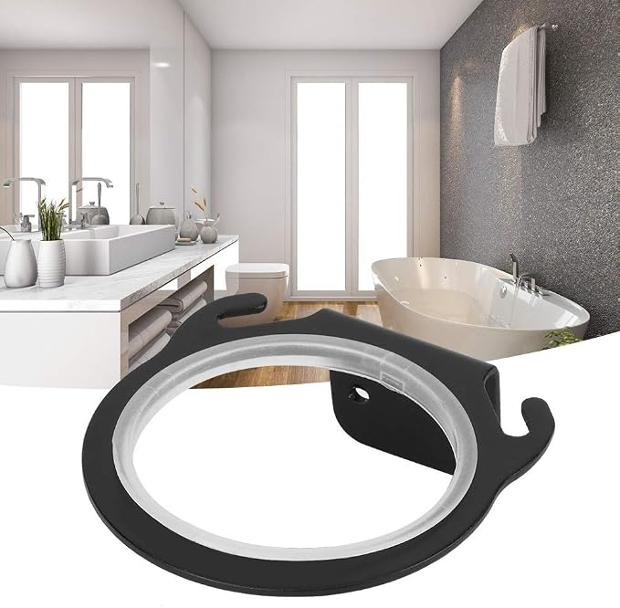 Space Aluminum Wall Mounted Hair Dryer Holder Rack Hanger Hairdryer Shelf - Image 5