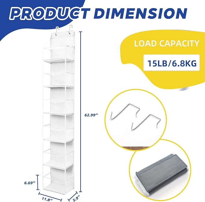 6-Tier Over The Door Hanging Organizer - Image 2