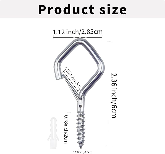10 PCS Eye Screw Hooks for Hanging Heavy Duty - Image 7