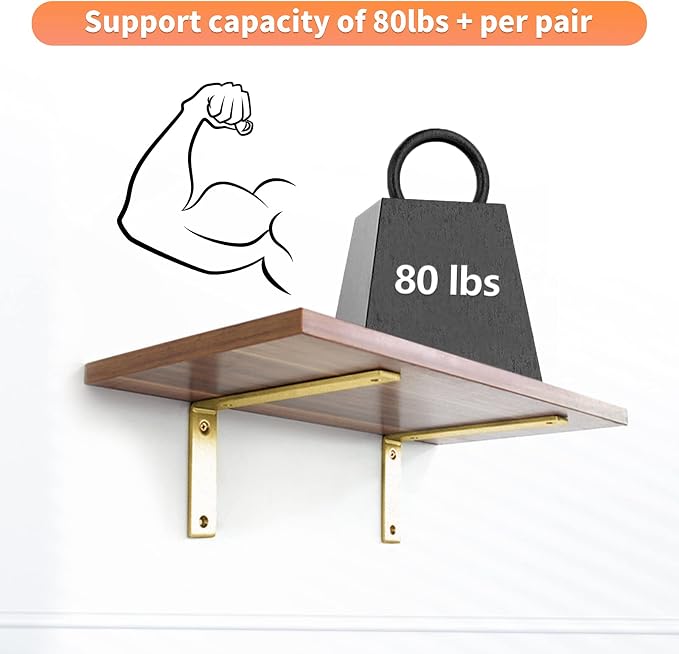 L Shelf Brackets 10 inch, Industrial Modern Floating Shelf Support - Image 3
