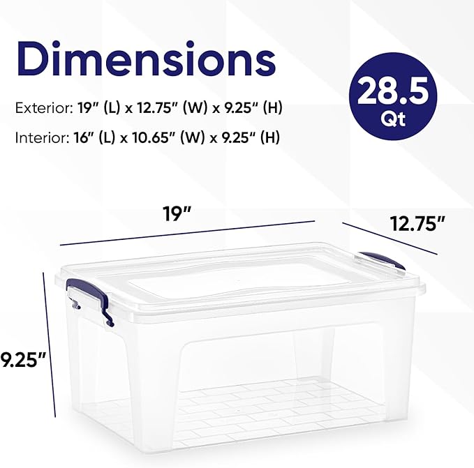 Superio Clear Plastic Storage Bin - Image 2
