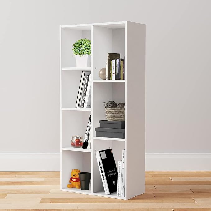 Amazon Basics 7 Cube Organizer Bookcase Shelf, Storage - Image 2