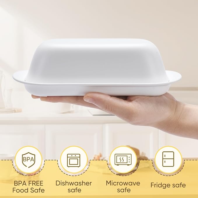 Butter Dish with Lid, Butter Keeper, Easy Scoop, Butter Container Holds - Image 2
