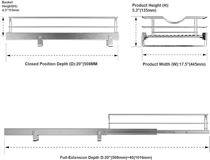Pull Out Cabinet Organizer, Soft Close Pull Out Cabient Drawer, Slide Out - Image 3