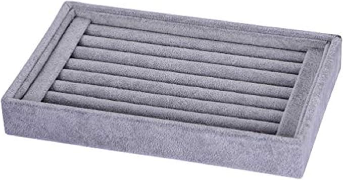 Valyria Velvet 7 Slots Ring Earrings Trays Showcase Display Jewelry Organizer by Valyria
