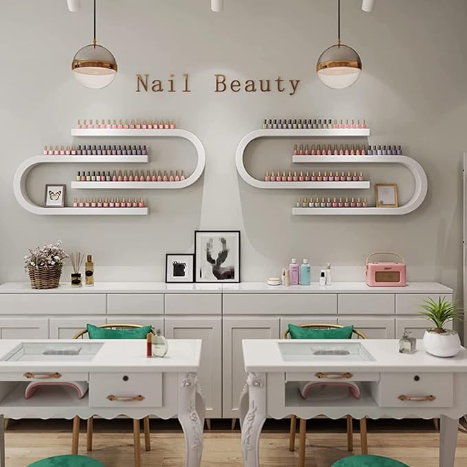 Wall Mounted Nail Polish Bottle Display Rack, U-Shaped Essential Oil Perfume - Image 2