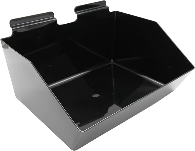 SSWBasics 12 x 5 ½ x 9 ½ inch Black Plastic Dump Bin - Image 7