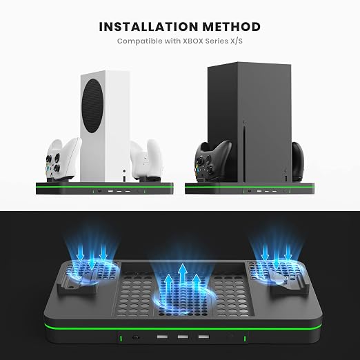 Charging Stand with Cooling Fan, CODOGOY Vertical Stand Compatible with Xbox - Image 2