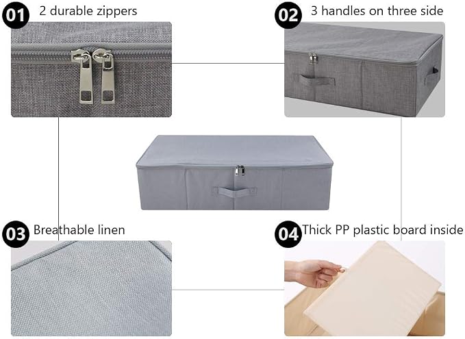 iwill CREATE PRO Folding Breathable Underbed Storage Bins - Image 3