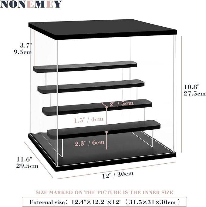 NONEMEY Clear Acrylic Display Case Stand - Image 3