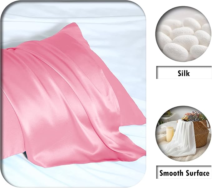 Silk Pillowcase for Hair and Skin, Breathable and Sliky 100% Silk Pillowcases - Image 2