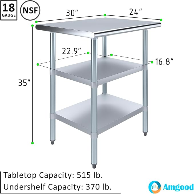 AmGood Stainless Steel Work Table - Image 3