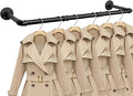 Industrial Iron Pipe Clothes Hanging Bar DIY Wall-Mounted Garment Rack Heavy by Jeasor