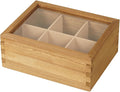 Wood Tea Bag Organizer, 6 Compartment Multi-Functional Tea Box and Storage by LlTOPWP