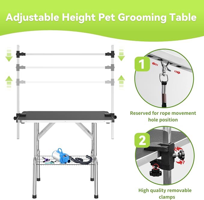 46" Large Dog Grooming Table, Non-Slip Tabletop - Image 5