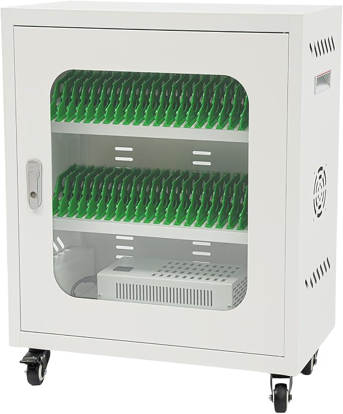 40-Slot Cell Phone Charging Station Cabinet by Okasiki