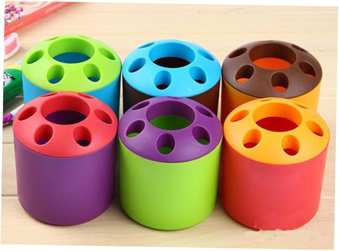 TEHAUX Toothbrush Stand Holder Plastic Organizer - Image 9