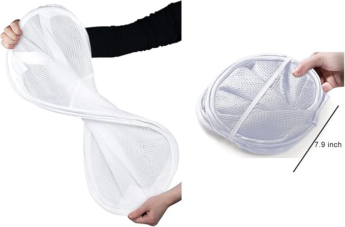 Larpur Pop Up Laundry Hampers, Portable Mesh Laundry Baskets, Collapsible - Image 5
