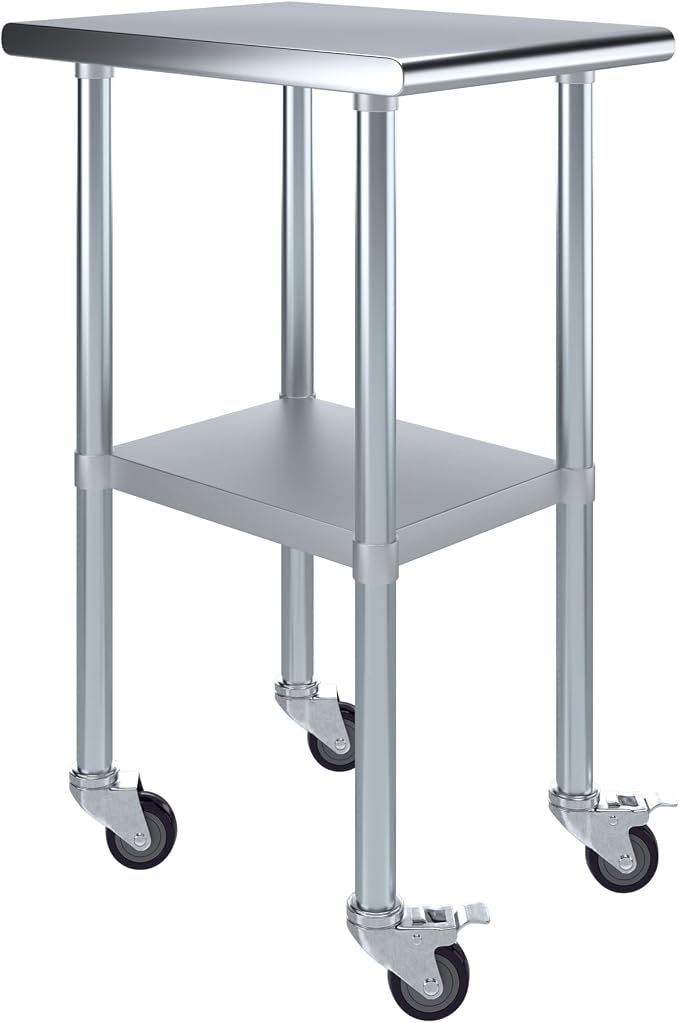AmGood 24" x 18" Stainless Steel Work Table by AmGood