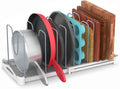 EVERIE Adjustable Bakeware Organizer Pot Lid Holder Rack by EVERIE