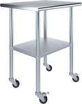 AmGood 30" Long x 24" Deep Stainless Steel Table by AmGood