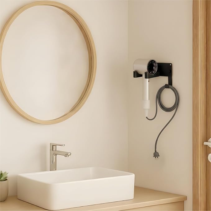 Hair Dryer Holder, Aluminum Alloy Blow Dryer Holder - Image 7