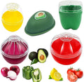 5 Pieces Fruit and Vegetable Shaped Savers Keepers Storage Containers by Yamesu