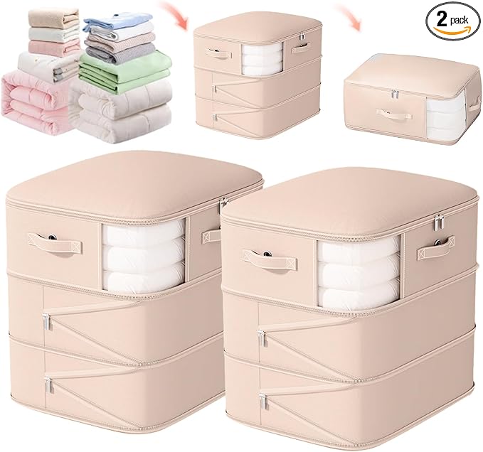 135L Large Capacity Ultra Space-Saving Self Compression Storage Bags, 3-Layer by oddmmo
