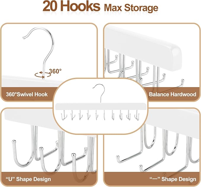 TOPIA HANGER 2 Pack 2 in 1 Belt Tie Hanger - Image 7