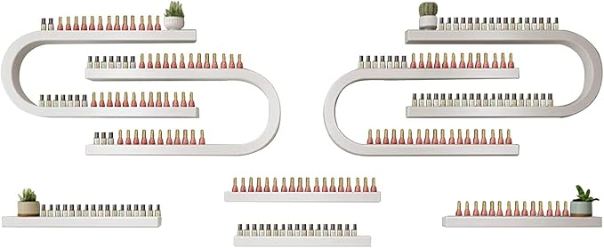 Wall Mounted Nail Polish Bottle Display Rack, U-Shaped Essential Oil Perfume by Unknown