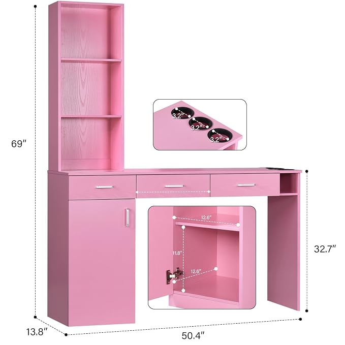 4ever2buy Barber Station for Hair Stylist, Salon Wall Station - Image 4